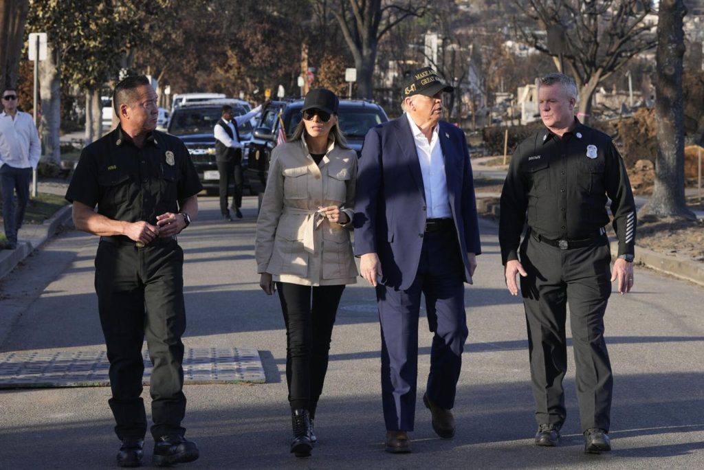 Donald and Melania Trump Visit Fire-Ravaged Los Angeles, Pledge Federal Support