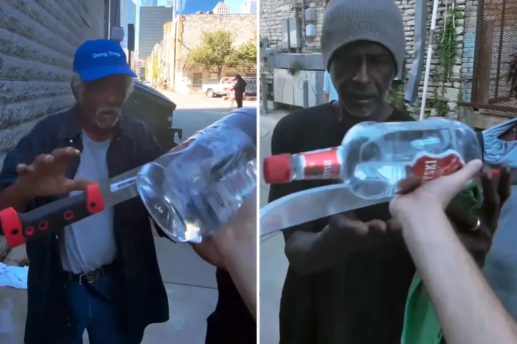 Influencer Sparks Outrage After Handing Out Machetes and Alcohol to Homeless People Across U.S.