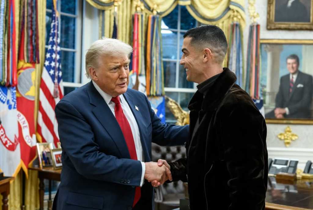 Cristiano Ronaldo Meets with President Trump ahead at High-Profile White House Dinner
